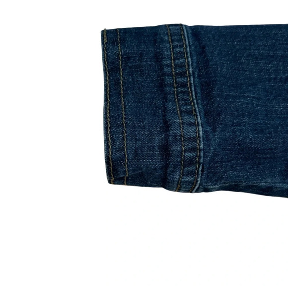 Vintage 2000s Y2K Indigo Rein Blue Long-Line Denim Jacket size XL - Picture 12 of 16